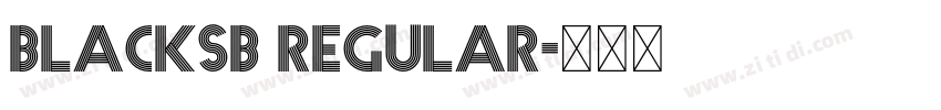 BlackSB Regular字体转换